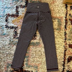 Lululemon maroon striped leggings